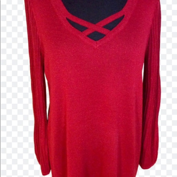 JM Collection Tops - JM Collection Shimmering Red Top